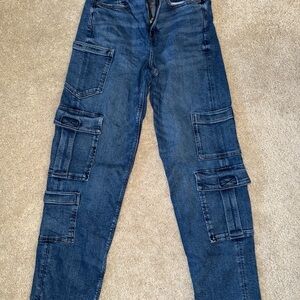 Blue American Eagle Cargo Jeans